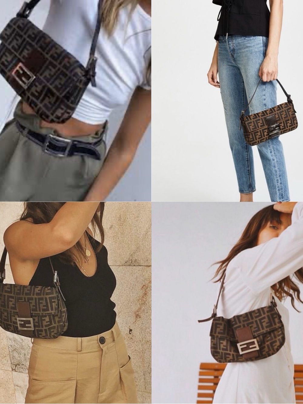 Auth FENDI ZUCCA BAGUETTE shoulder Bag Brown Monogram Canvas vintage LIKE NEW - Picture 16 of 16
